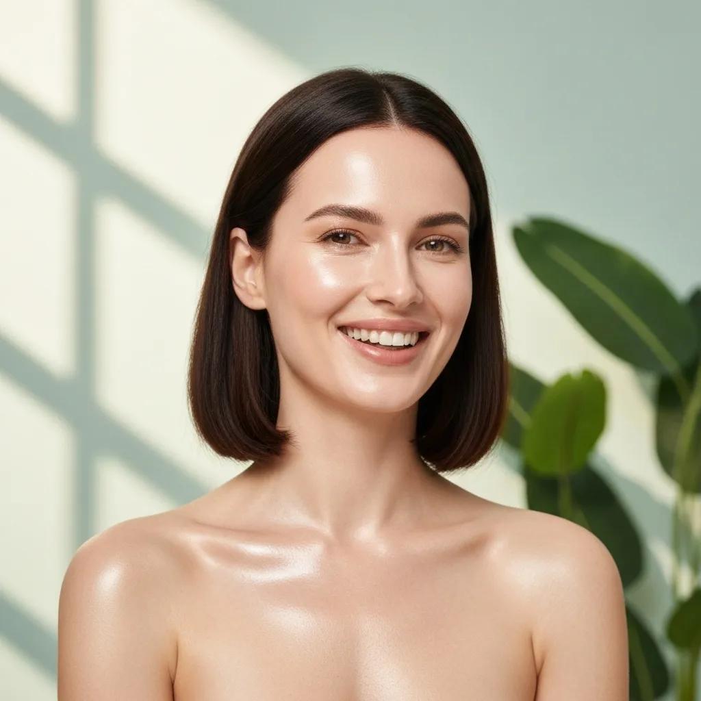 Smiling woman with smooth skin, representing the confidence gained from laser hair removal